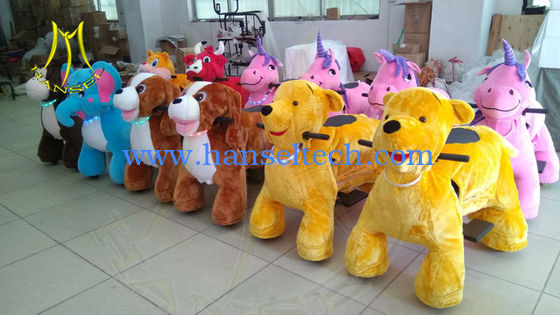 Hansel outdoor playground plush walking electric stuffed animals adults can ride المزود