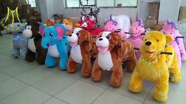 Hansel stuffed animal unicorn on wheels coin operate game machine coin kiddy ride for mall المزود