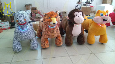 Hansel Guangzhou wholesale kids battery  plush animal electric scooter moving toy electric ride on animal المزود