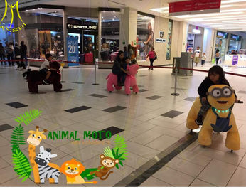 Hansel shopping mall electric mountable animal plush ride coin operated children rides car المزود