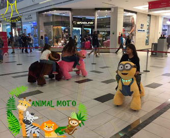 Hansel shopping mall electric mountable animal plush ride coin operated children rides car المزود