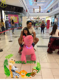 Hansel non coin operated electric mountable plush motorized animal for shopping mall المزود