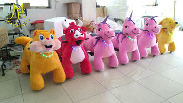 Hansel  2018 kids amusement park factory plush stuffed animals on wheels المزود