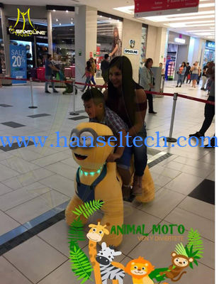 Hansel funny plush animal scooter kids electronic amusement park games equipment المزود