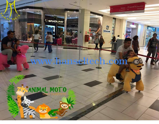 Hansel electronic kids ride on  plush animal battery operated stuffed pink pig المزود