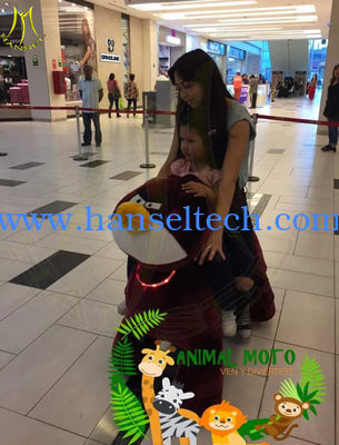 Hansel electronic kids ride on  plush animal battery operated stuffed pink pig المزود