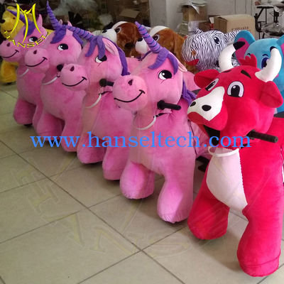 Hansel indoor mall plush battery animal kids electric rides on animal المزود