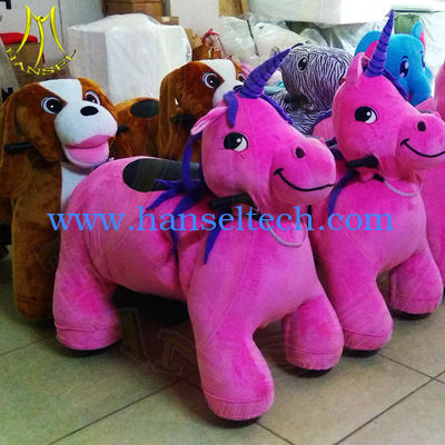 Hansel indoor mall plush battery animal kids electric rides on animal المزود
