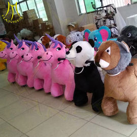 Hansel hot selling walking game machine kids plush animals scooter for sale المزود