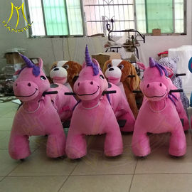 Hansel amusement park hot selling kids electric ride on plush animals المزود