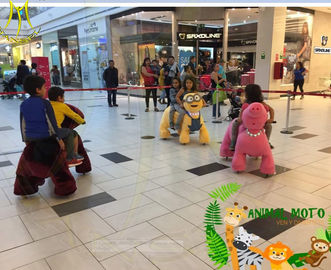 Hansel coin operated  plush animal mountables riding dinosaur toys for shopping mall المزود