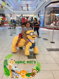 Hansel coin operated  plush animal mountables riding dinosaur toys for shopping mall المزود