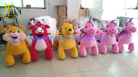 Hansel electric indoor playground games motorized plush riding animal المزود