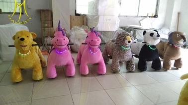 Hansel Christmas plush moving animal toy ride on bike china animal toys ride for sales المزود