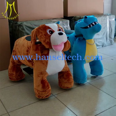 Hansel  children funfair plush animal walking rideable animal toy for christmas ride المزود