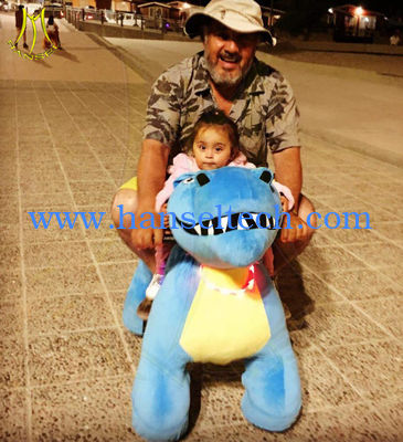 Hansel  wholesale battery plush electric ride on unicorn plush animal electric scooter for adults المزود