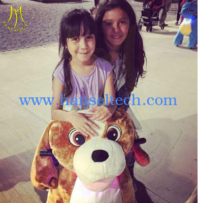 Hansel amusement park electronic children ride on walking plush animals المزود