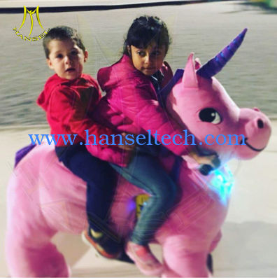 Hansel hot selling children play game coin operated ride on plush animals المزود