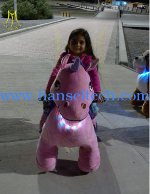 Hansel hot selling children play game coin operated ride on plush animals المزود