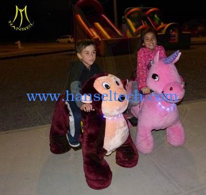 Hansel hot selling amusement kids ride on stuffed motorized animals المزود