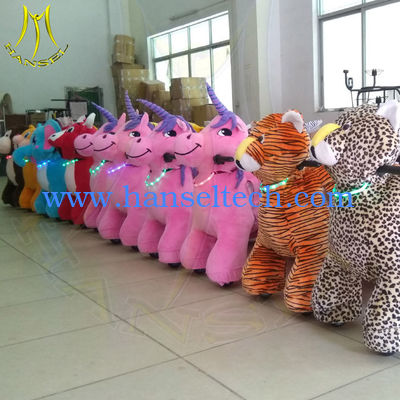 Hansel amusement park electric children plush battery operated zoo animal rides المزود