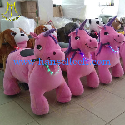 Hansel amusement park electric children plush battery operated zoo animal rides المزود