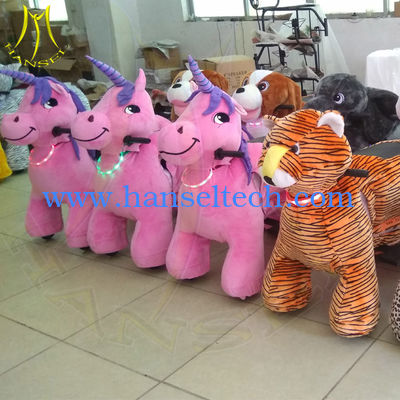 Hansel amusement park children play game coin operated plush animal rides المزود