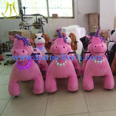 Hansel amusement park games walking elelctric ride on animals for sale المزود