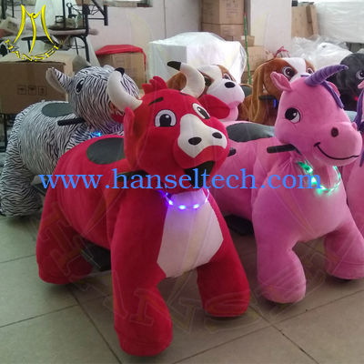 Hansel hot selling entertainment walking electric plush stuffed animals ride المزود