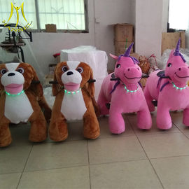 Hansel amusement coin operated game kiddy walking stuffed animal rides المزود