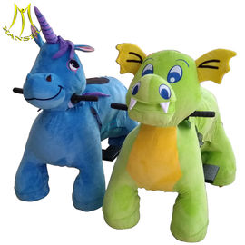 Hansel latest amusement walking unicorn toy plush animal horse electric scooter المزود