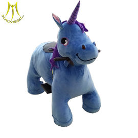 Hansel latest amusement walking unicorn toy plush animal horse electric scooter المزود