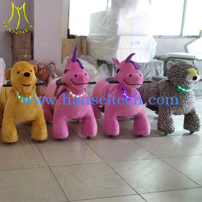 Hansel amusement park electric plush animal motorized horse toy for sale المزود