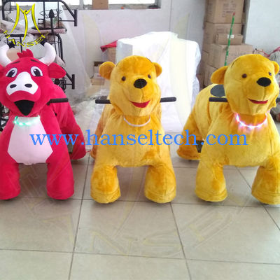 Hansel amusement battery operated electric animal plush toy rides المزود