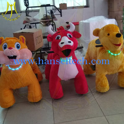 Hansel amusement battery operated electric animal plush toy rides المزود