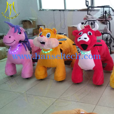 Hansel amuement battery powered plush electric children ride on animal المزود
