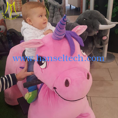 Hansel electric walking kids plush riding motorized animals for sale المزود