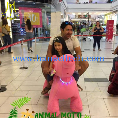 Hansel amusement park electric ride on walking stuffed animals المزود