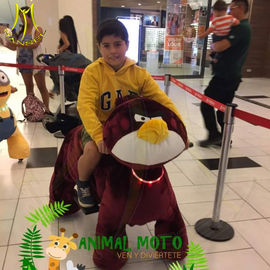 Hansel amusement park walking coin operated motorized plush animals المزود