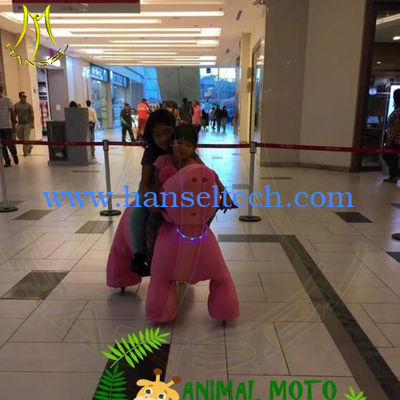 Hansel amusement coin battery operated stuffed kids electric rides on animal المزود