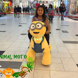 Hansel shopping mall coin operated plush outdoor ride walking animals المزود