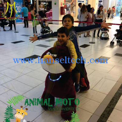 Hansel amusement walking coin operated ride on electric stuffed animals المزود