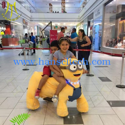 Hansel amusement walking coin operated ride on electric stuffed animals المزود