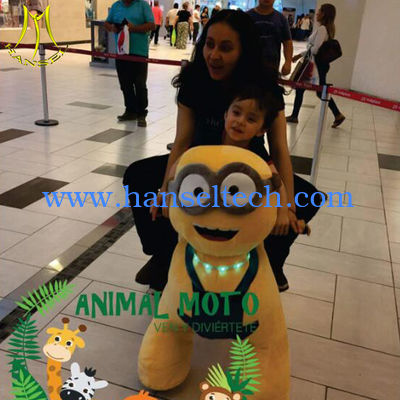 Hansel amusement park children plush motorized riding animals for kids المزود