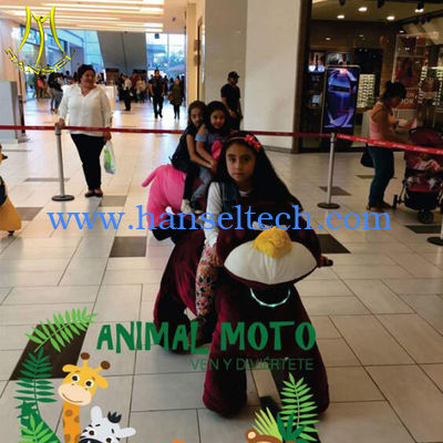 Hansel amusement park children plush motorized riding animals for kids المزود