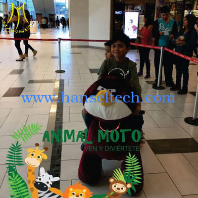 Hansel amusement park children plush motorized riding animals for kids المزود