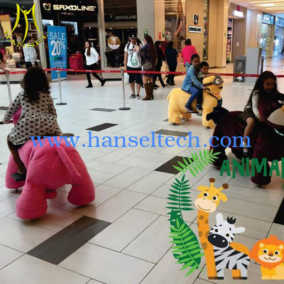 Hansel children plush battery operated electric ride on stuffed walking animals المزود