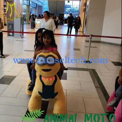 Hansel battery powered amusement walking plush kid riding horse toy المزود