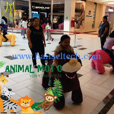 Hansel amusement park plush motorized electrical animal toy ride المزود