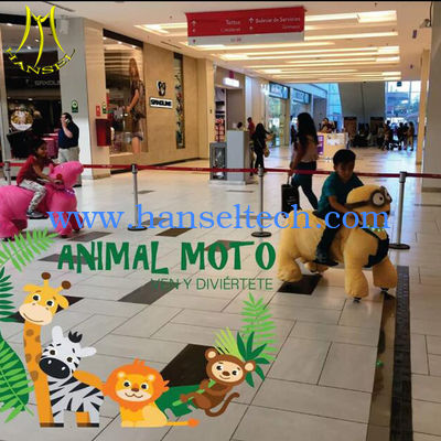Hansel amusement children electric stuffed walking animal toy rides المزود
